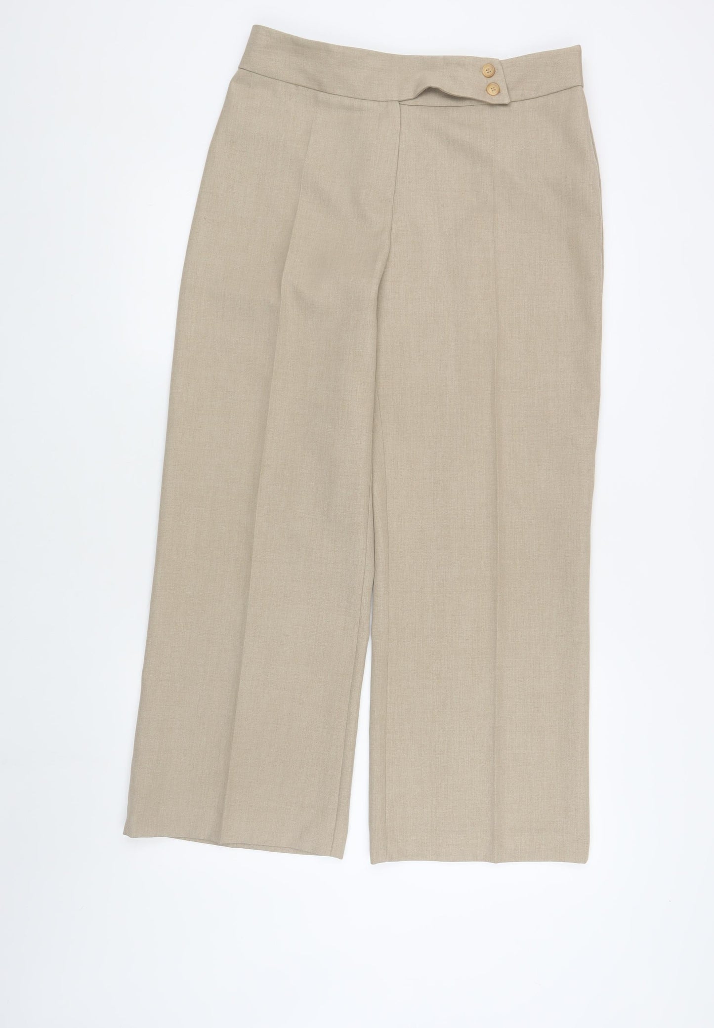 Sarah Hamilton Beige Women's Trousers, Size 14, Casual