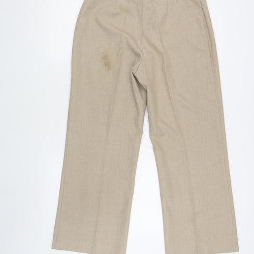 Sarah Hamilton Beige Women's Trousers, Size 14, Casual