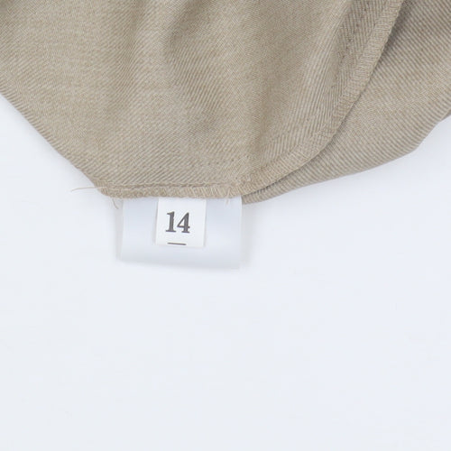 Sarah Hamilton Beige Women's Trousers, Size 14, Casual