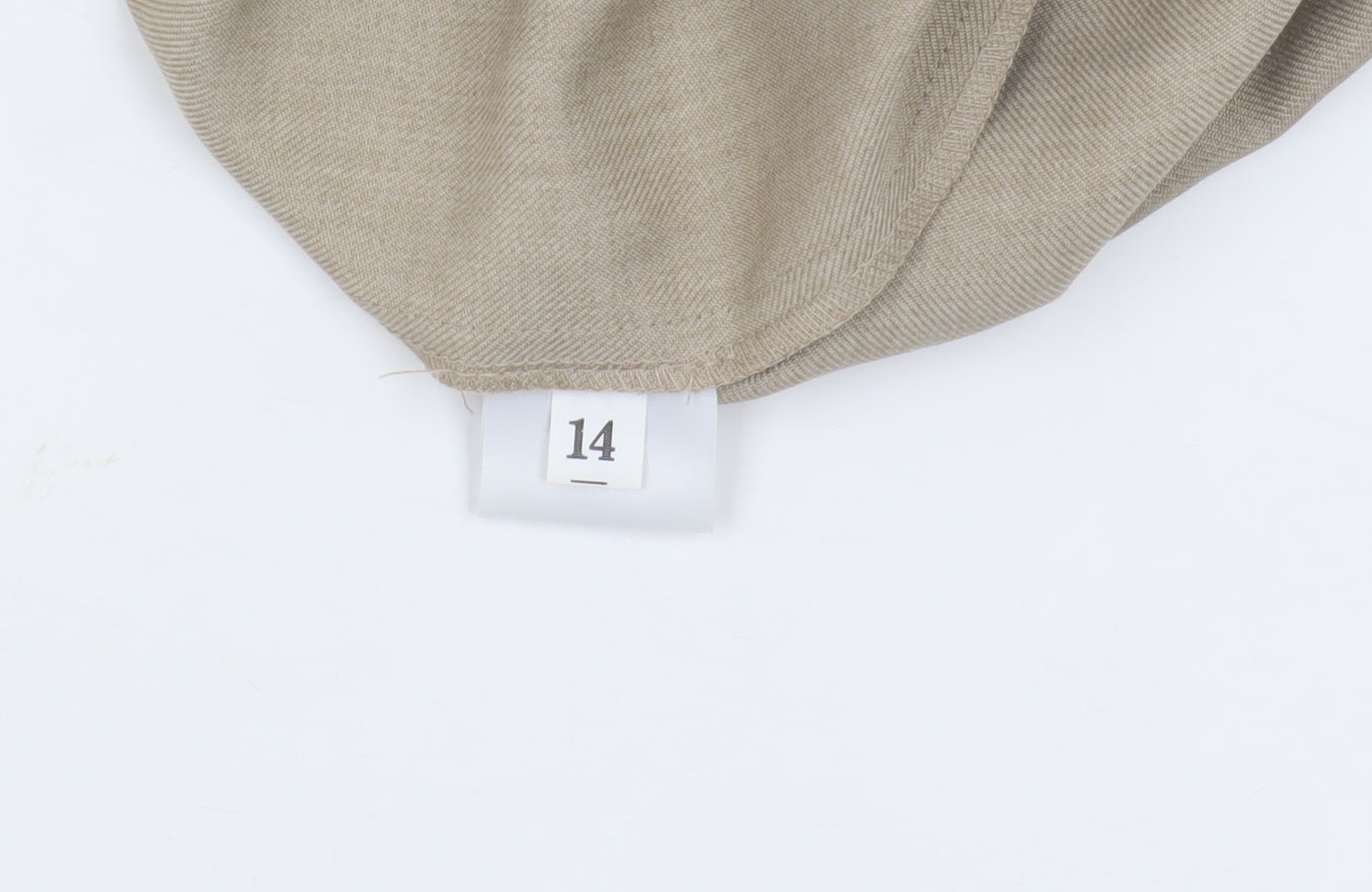 Sarah Hamilton Beige Women's Trousers, Size 14, Casual