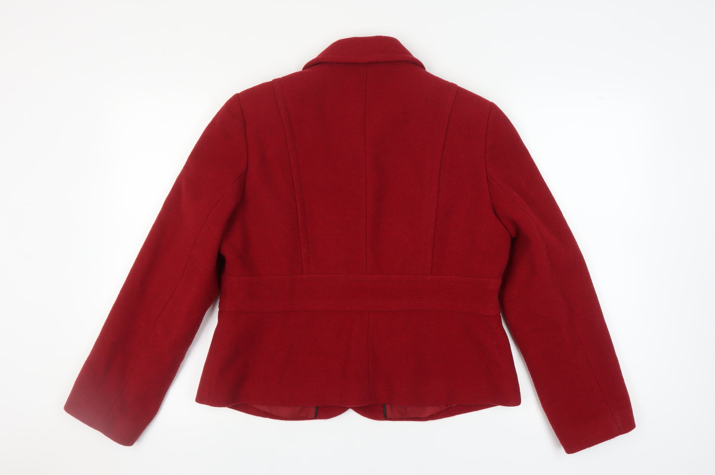 Marks and Spencer Women's Red Wool Blend Jacket Size 16