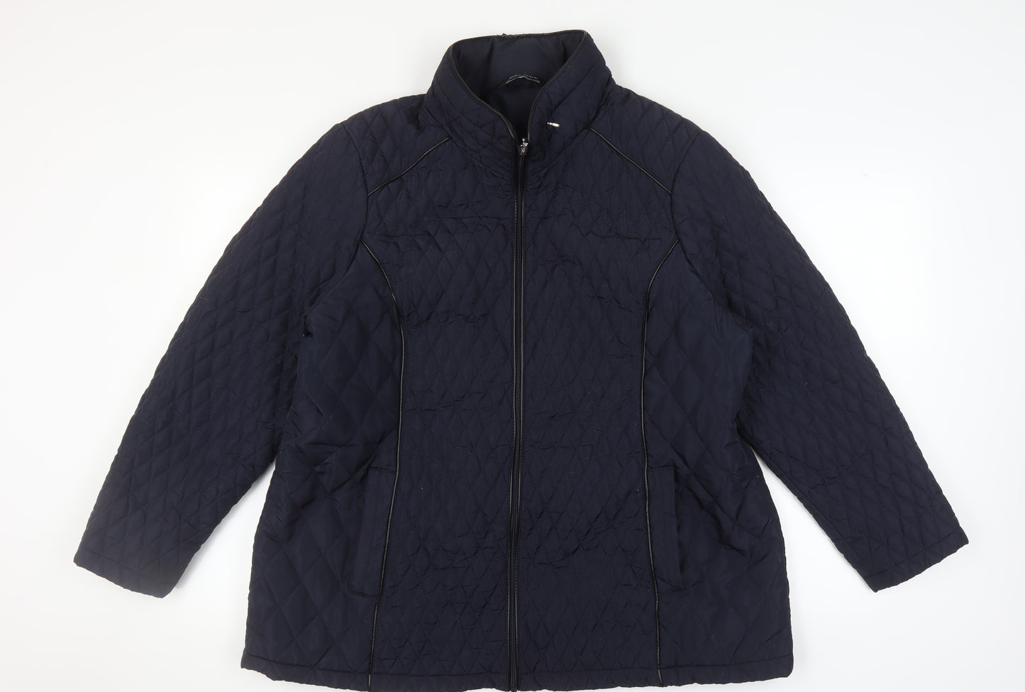 Bonmarché Women's Blue Quilted Jacket Size 22