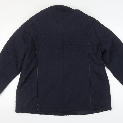 Bonmarché Women's Blue Quilted Jacket Size 22
