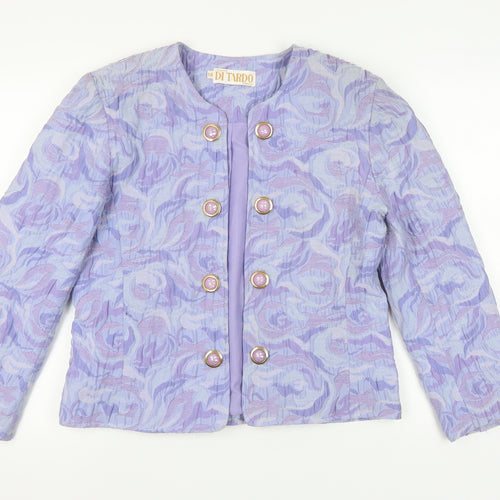 Franco Di Tardo Women's Purple Floral Blazer Size 14