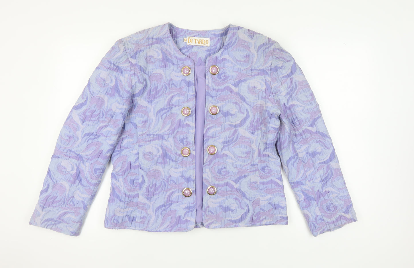 Franco Di Tardo Women's Purple Floral Blazer Size 14