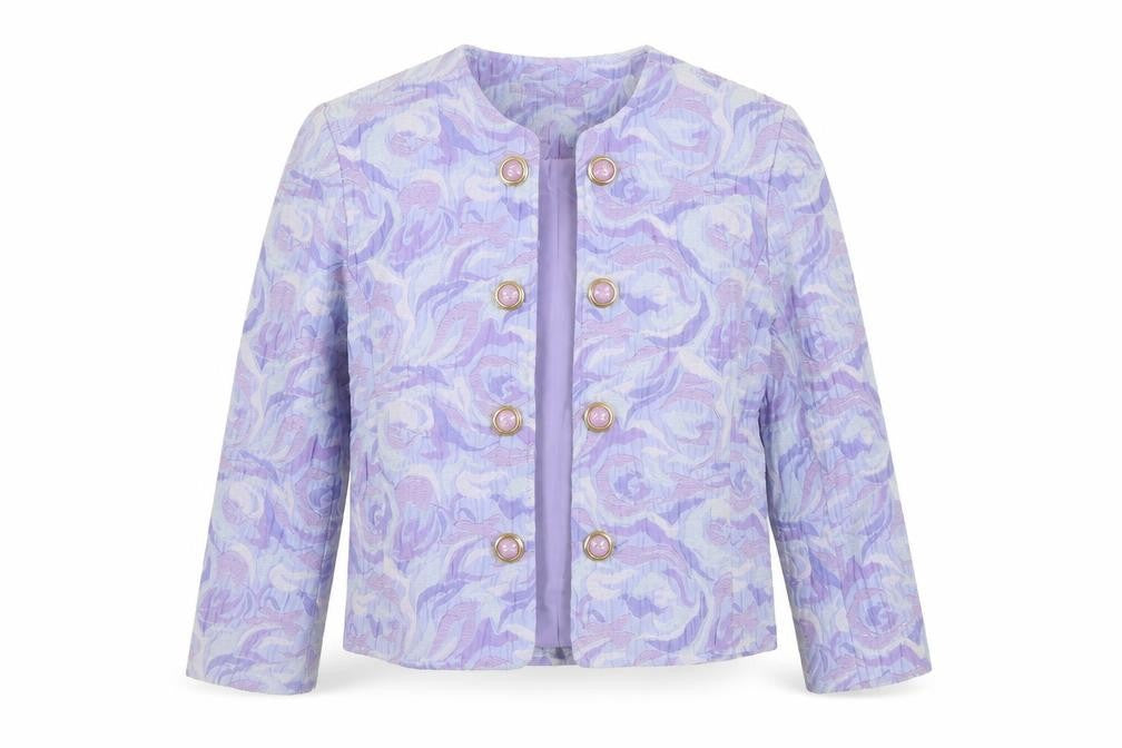 Franco Di Tardo Women's Purple Floral Blazer Size 14
