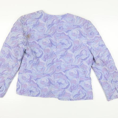 Franco Di Tardo Women's Purple Floral Blazer Size 14