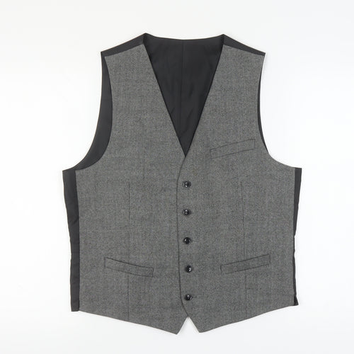 Marks and Spencer Grey Wool Blend Men's Formal Waistcoat 41-43R