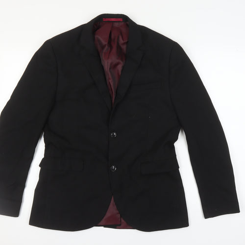 Topman Men's Black 40R Blazer Jacket Formal