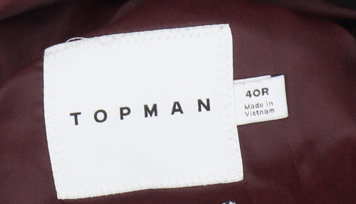 Topman Men's Black 40R Blazer Jacket Formal