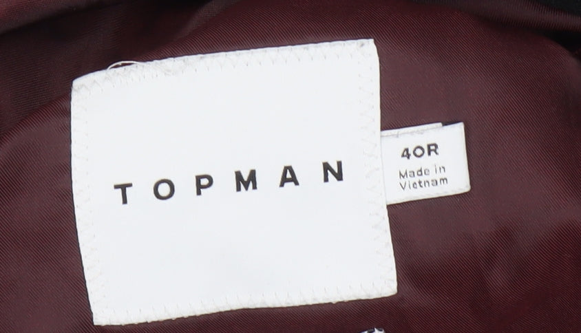 Topman Men's Black 40R Blazer Jacket Formal