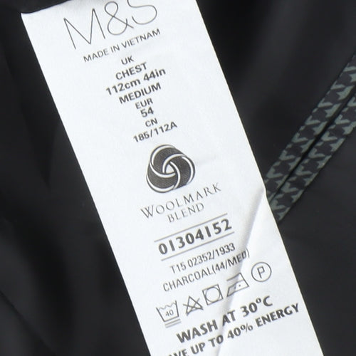 Marks and Spencer Grey Men's Blazer 44R Classic Fit