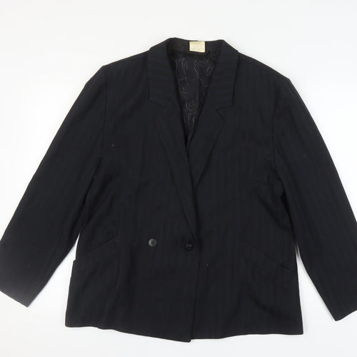 Poli Women's Black Blazer UK 14 Double-Breasted