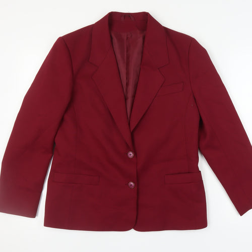 Littlewoods Women's Red Blazer Size 12 Woven