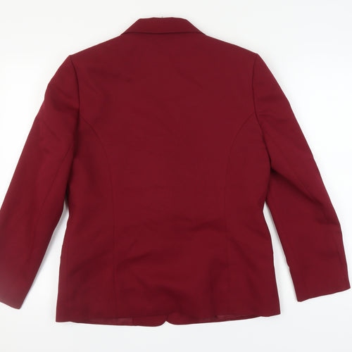 Littlewoods Women's Red Blazer Size 12 Woven