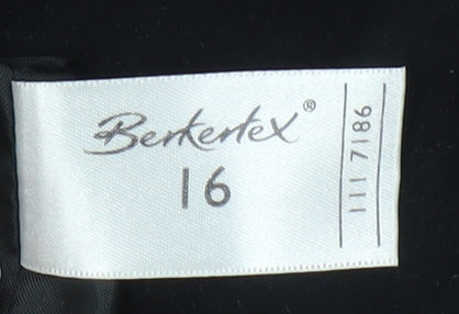 Berkertex Women's Black Mid-Length Jacket Size 16