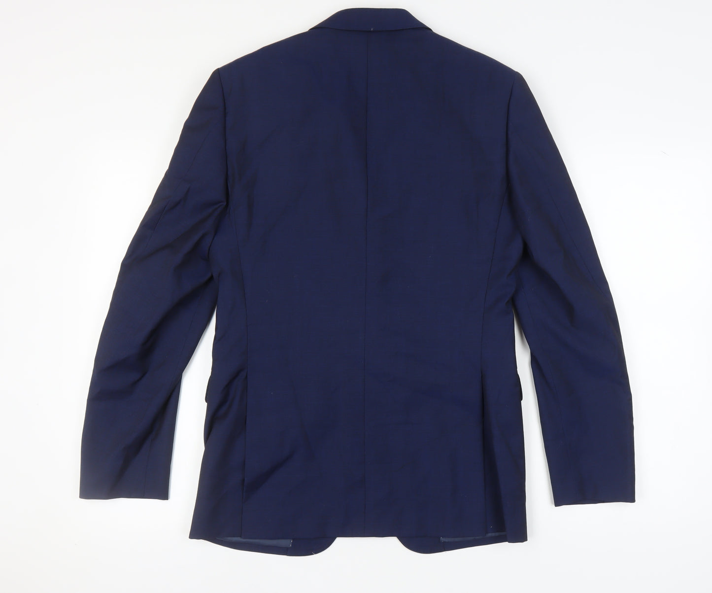 Linus Men's Blue Wool Blazer, Size 36, Regular Fit