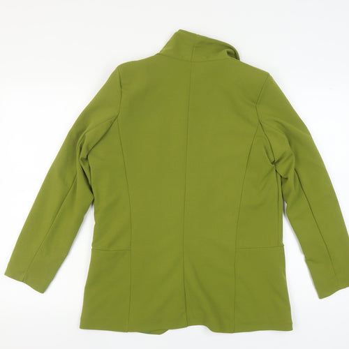 Boohoo Women's Green Long Sleeve Blazer - Size 8