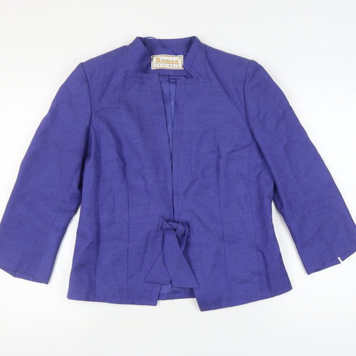 Roman Originals Women's Purple Blazer 12 Regular Lined