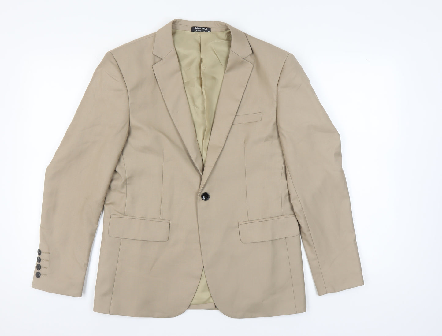 Coofandy Men's Beige XS Blazer Jacket for Business & Casual
