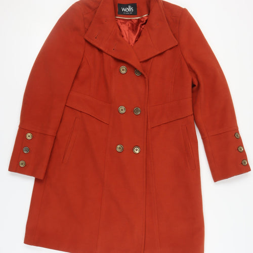 Wallis Women Red Overcoat Size 14 Classic Style
