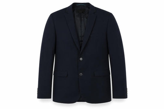 Front view of H&M Men's Blue Slim Fit Blazer 38 Regular