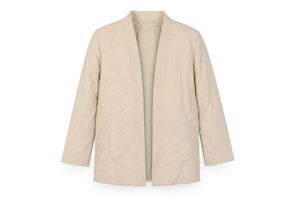 Front view of St Michael Women's Beige Regular Size Suit Jacket