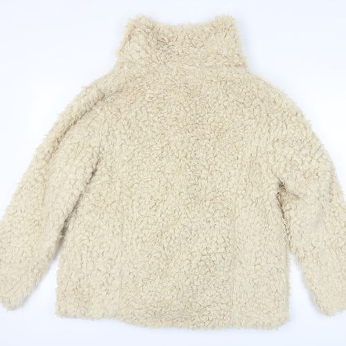 H&M Women's Beige Mid-Length Coat - Size M
