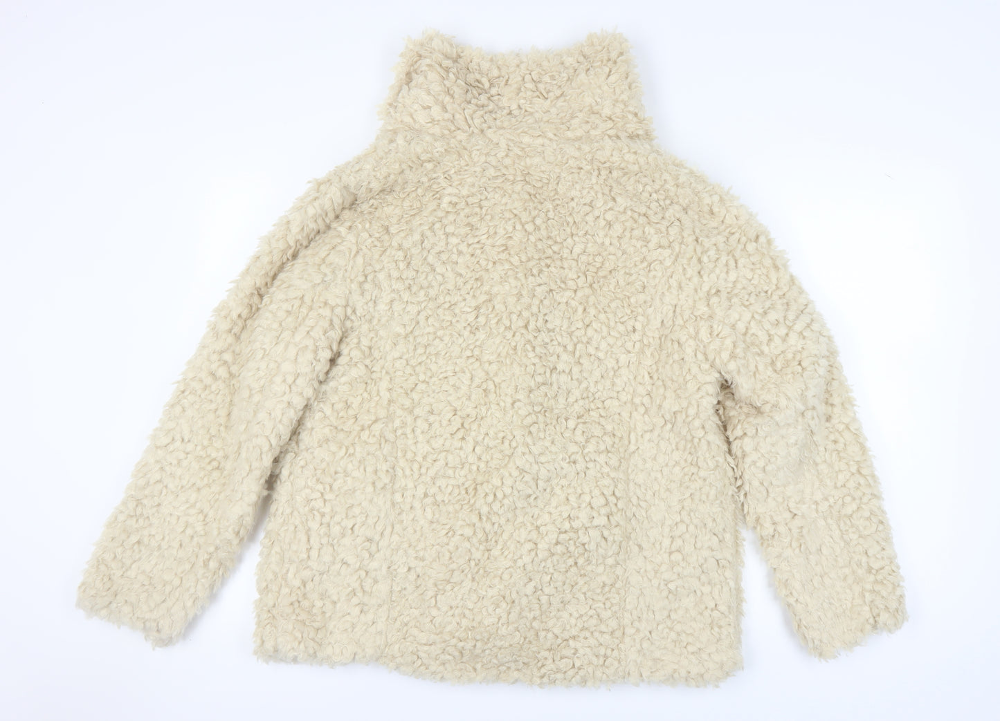 H&M Women's Beige Mid-Length Coat - Size M