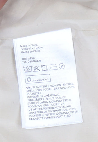 H&M Women's Beige Mid-Length Coat - Size M