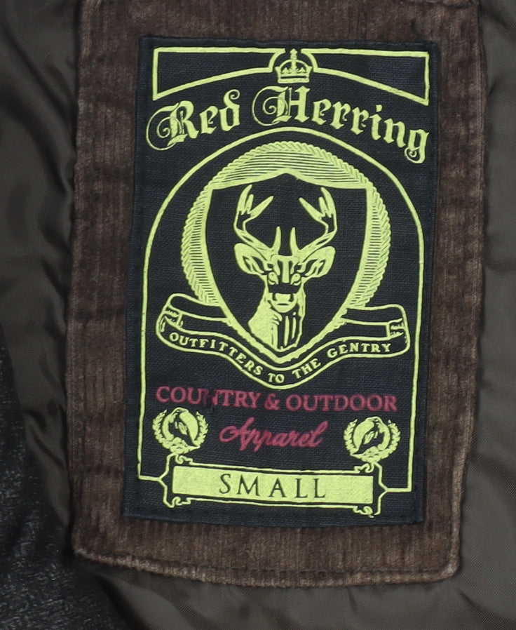 Red Herring Men's Brown Padded Waistcoat Small