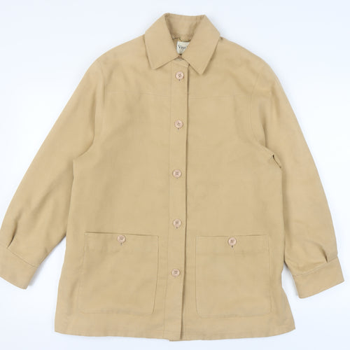 Viyella Women's Beige Mid-Length Jacket - Size S, Petite