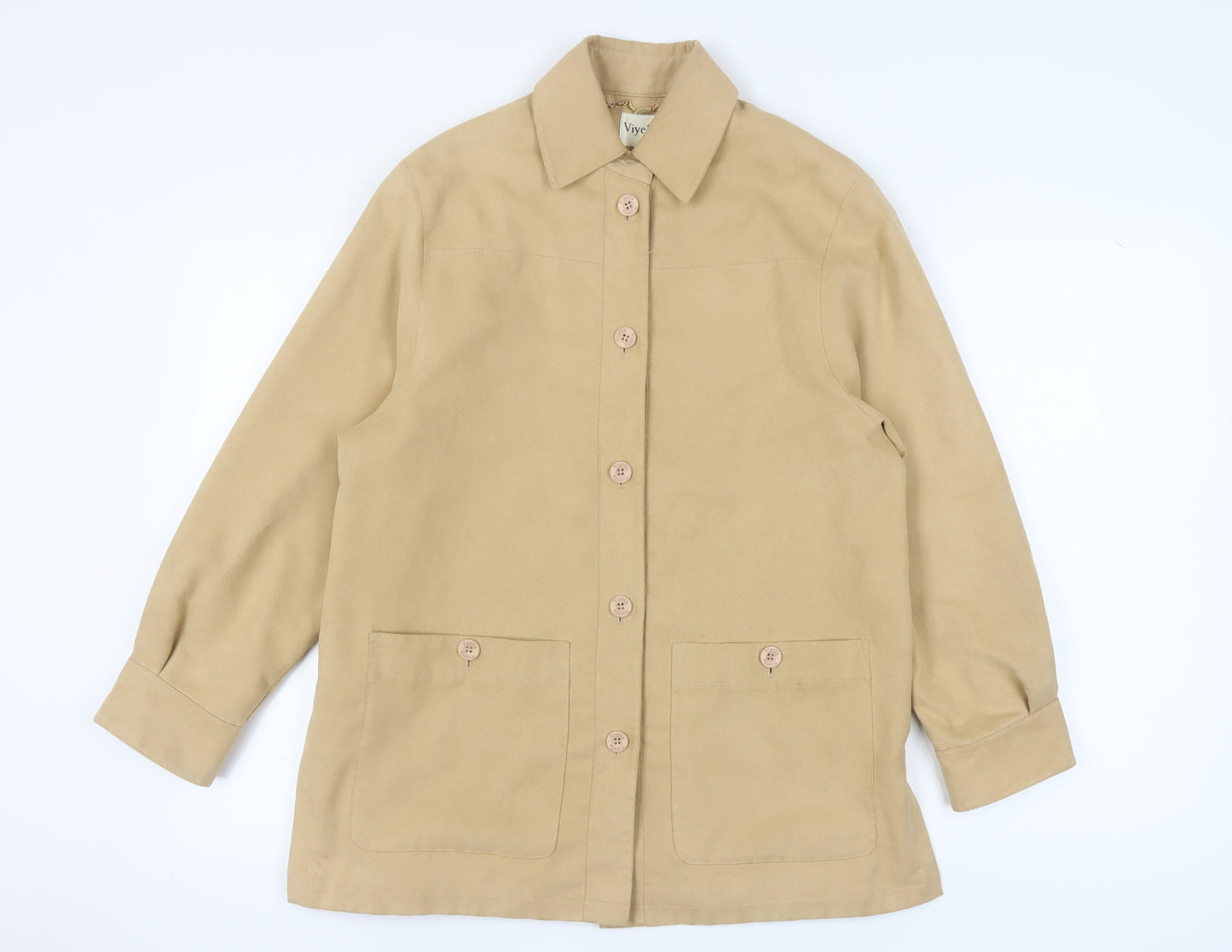 Viyella Women's Beige Mid-Length Jacket - Size S, Petite