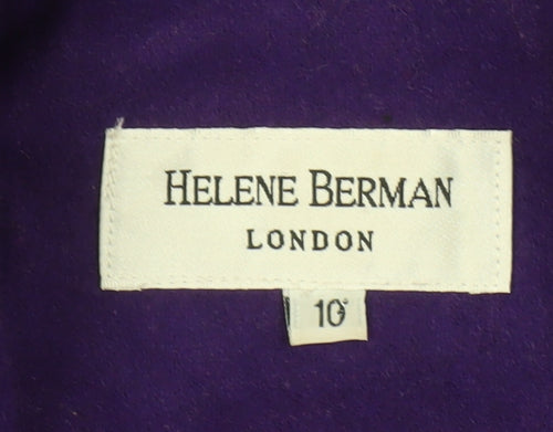 Helene Berman Women's Purple Overcoat Size 10