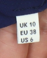 Whistles Women's Blue Cropped Blouse, Size 10, Ruffle