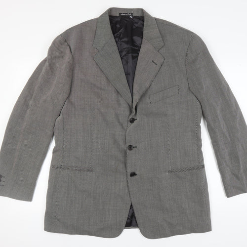 Pal Zileri Men's Grey Wool Blazer UK 44