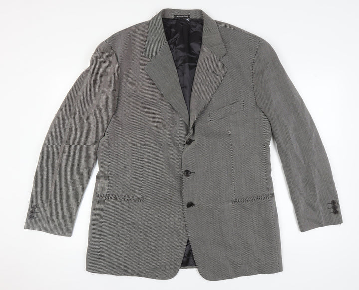 Pal Zileri Men's Grey Wool Blazer UK 44
