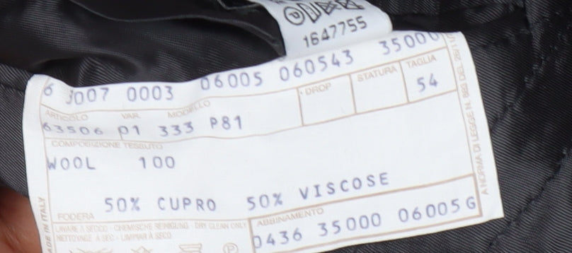 Pal Zileri Men's Grey Wool Blazer UK 44