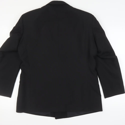 First Avenue Men's Black Double-Breasted Tuxedo Jacket 42S