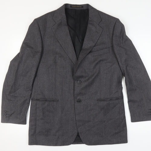 Marks & Spencer Men's Grey Wool Blazer Jacket 42R
