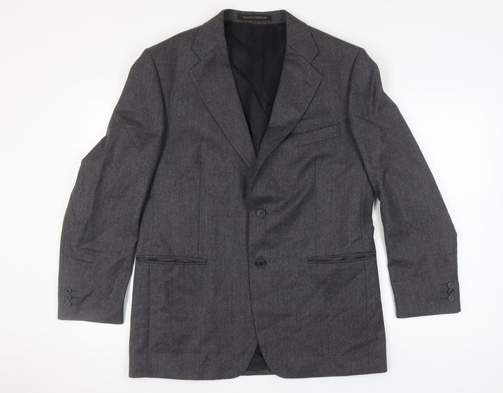 Marks & Spencer Men's Grey Wool Blazer Jacket 42R