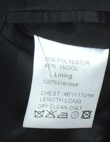 Scott & Taylor Men's Black Tuxedo Blazer, Size 46L, Formal Jacket
