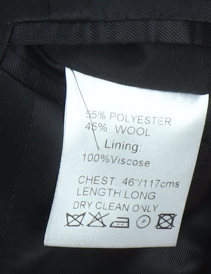 Scott & Taylor Men's Black Tuxedo Blazer, Size 46L, Formal Jacket