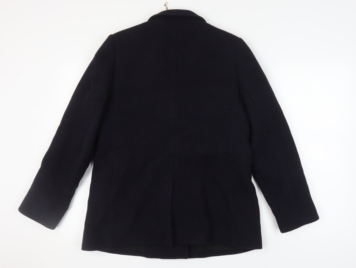 Aubin & Wills Women's Black Wool Pea Coat 14