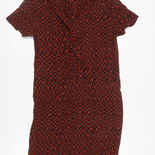 White Stuff Women's Red Geometric Dress Size 10