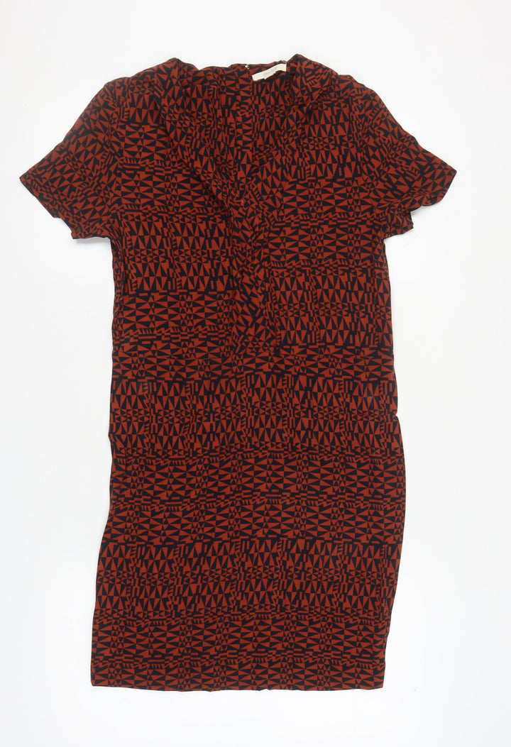 White Stuff Women's Red Geometric Dress Size 10