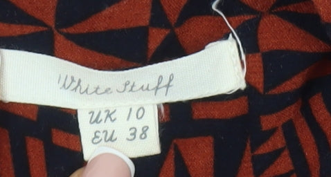 White Stuff Women's Red Geometric Dress Size 10