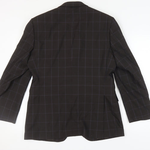 DAKS Men's Brown Check Wool Blazer UK 40R