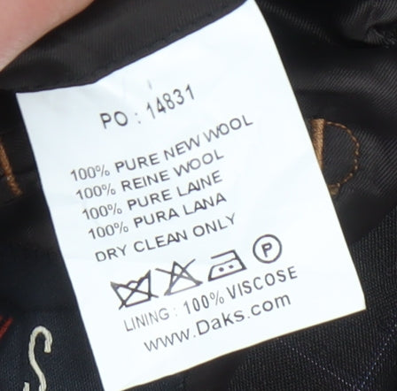 DAKS Men's Brown Check Wool Blazer UK 40R