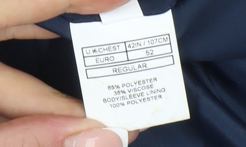 Moss 1851 Men's Blue Blazer, 42 Regular Fit